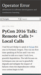 Mobile Screenshot of operatorerror.org